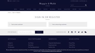 Login | Mappin & Webb