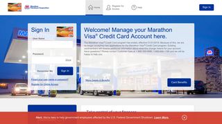 Marathon Visa® Credit Card - Manage your account - Comenity