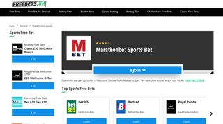 Marathonbet - Sign Up and Start Betting | Free Bets UK