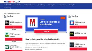 Marathonbet Free Bet - Marathonbet Sportsbook | Freebets.co.uk