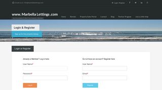 Login or Register - www. Marbella Lettings .com