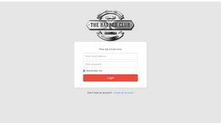 The Barber Club Marbella-Login Page