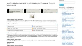 MarBorg Industries Bill Pay, Online Login, Customer Support ...