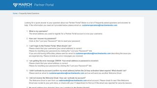 Frequently Asked Questions - March Networks Partner Portal