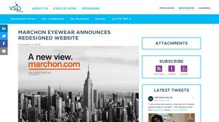 Marchon Eyewear Announces Redesigned Website | VSP Global