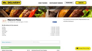 Mr. Delivery Food Delivery | Marco's Pizza | Burlington | Order Now