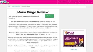 Maria Bingo Review and Exclusive Offers