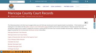 Arizona Maricopa County Courthouse Record Request Forms and Links