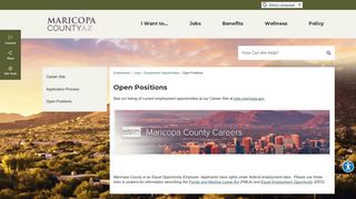 Open Positions | Maricopa County, AZ