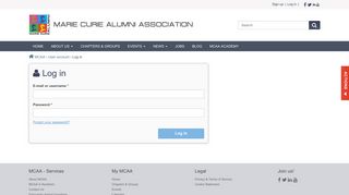 Log in | Marie Curie Alumni Association