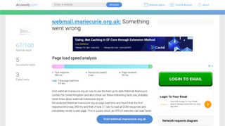 Access webmail.mariecurie.org.uk. Something went wrong