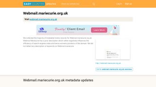 Webmail Mariecurie (Webmail.mariecurie.org.uk) - Something went ...