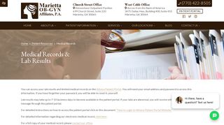 Marietta OB/GYN | Medical Records & Lab Results