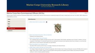 Online Resources - Marine Corps Non-Commissioned Officers (NCOs ...