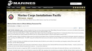 Marine Online links to Official Military Personnel File > Marine Corps ...