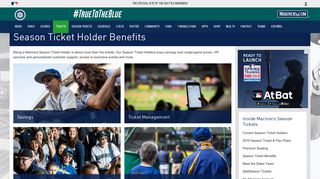 Benefits | Season Ticket Holders | Seattle Mariners - MLB.com