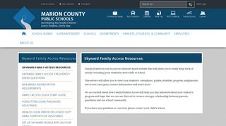 Skyward Family Access Resources - Marion County Public Schools