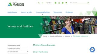 Membership and services | Libraries | City of Marion