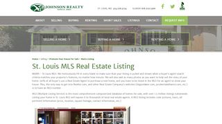Johnson Realty | St. Louis Maris Listing, St. Louis Real Estate Agents