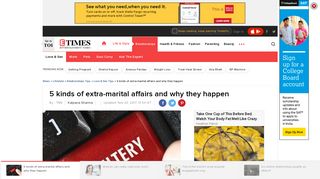 5 Kinds of Extra-Marital Affairs And Why They Happen - Times of India