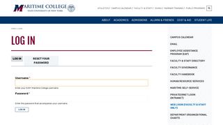 Web Login (Faculty & Staff Only) - SUNY Maritime College