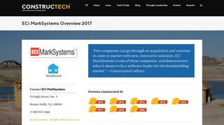 ECi MarkSystems Overview 2017 – Constructech