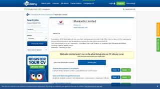 Latest Markadis Limited jobs - UK's leading independent job site - CV ...