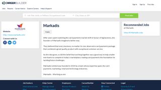 Work at Markadis | CareerBuilder