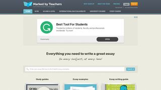 Get Coursework & Essay Homework Help at Marked by Teachers.com