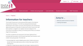 Teachers – Scottish National Standardised Assessments