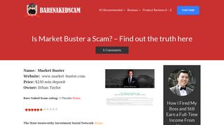 Is Market Buster a Scam? - Find out the truth here!!! - Bare Naked Scam