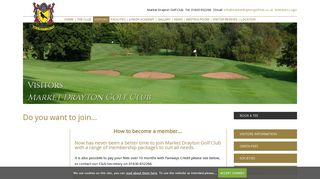 Membership - Market Drayton Golf Club