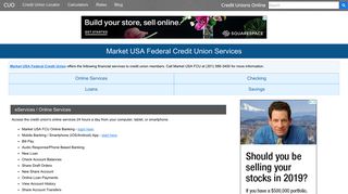 Market USA Federal Credit Union Services: Savings, Checking, Loans