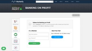 Login for Banking on Profit | Marketfy