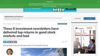 These 6 investment newsletters have delivered top returns in good ...