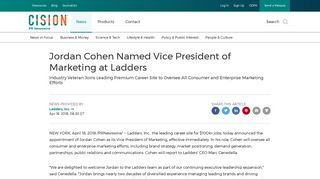 Jordan Cohen Named Vice President of Marketing at Ladders