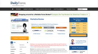 Marketiva Review – Forex Brokers Reviews & Ratings | DailyForex.com