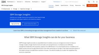IBM Storage Insights - Overview - United States