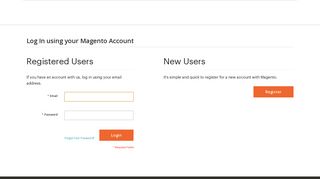 Log In using your Magento Account