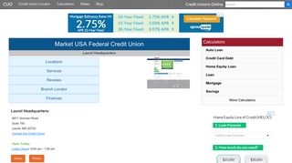 Market USA Federal Credit Union - Laurel, MD - Credit Unions Online