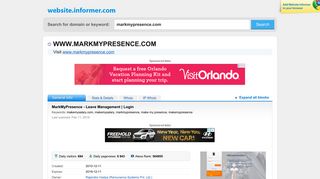 markmypresence.com at WI. MarkMyPresence - Leave Management ...