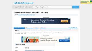 mandspeoplesystem.com at Website Informer. Sign In. Visit ...
