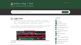 Login Links – Knowledge Base - Nook - Marlboro College