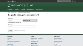 Login to change your password - Nook - Marlboro College