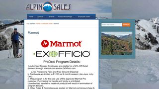 Marmot - Alpin Sales