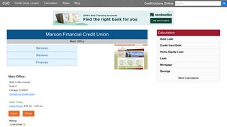 Maroon Financial Credit Union - Chicago, IL - Credit Unions Online