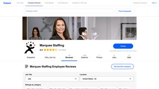 Working at Marquee Staffing: Employee Reviews | Indeed.com