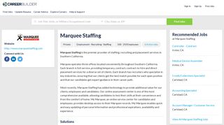 Work at Marquee Staffing | CareerBuilder