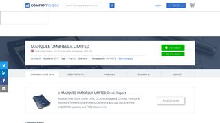 MARQUEE UMBRELLA LIMITED. Free business ... - Company Check