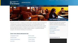 Admissions // Marquette University